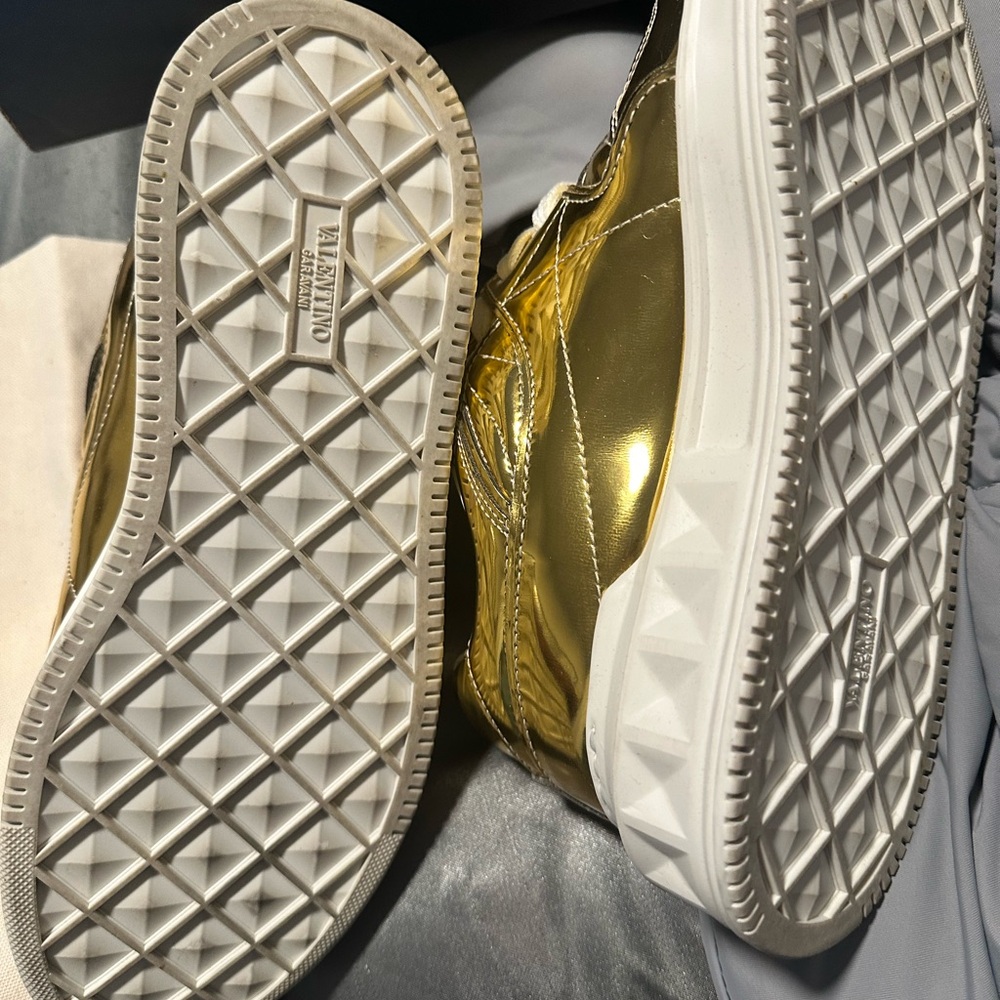 Valentino Metallic Gold Sneakers - Picture 7 of 7